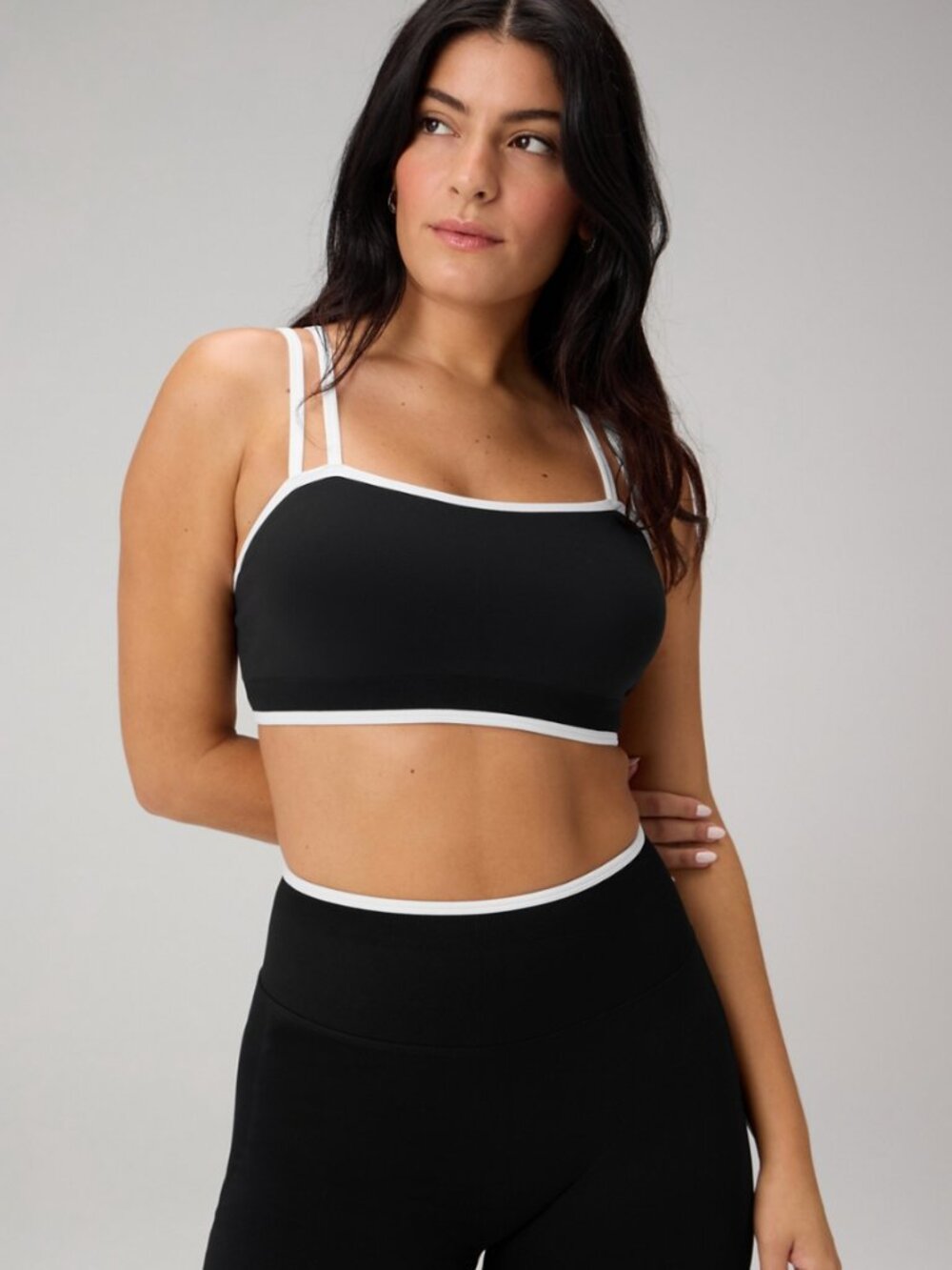 Fabletics Seamless Low Impact Bra Black & White